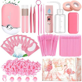 Extension Cils Kit Accessoires Lash Séchoir à Cils USB Portable Nano Pulvérisateur Miroir Pince Gel Patch de Cils Ruban Adhésif