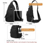 REETEE Sacoche Homme Bandouliere Grande Capacité Sac de Poitrine Femme Sling Bag Petit Sac à Dos Sac Poitrine Sacoche Bandoulièr