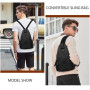 REETEE Sacoche Homme Bandouliere Grande Capacité Sac de Poitrine Femme Sling Bag Petit Sac à Dos Sac Poitrine Sacoche Bandoulièr