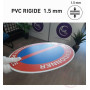AUA SIGNALETIQUE - Panneau De Signalisation Circulaire en PVC 1.5 mm (Ø 170 mm, Défense De Déposer Des Ordures)