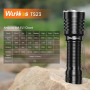 Wurkkos TS23 Lampe de Poche Tactique 5000 Lumens | 9 Modes, USB-C Rechargeable, Étanche IP68, 482M pour Camping Randonnée Urgenc