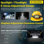 Nitecore HC75 UHE 3000 Lumen Flood Spot Light E-Focus Lampe frontale de travail Rechargeable USB-C, Noir