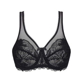 DIM Femme – Soutien-Gorge Generous Essentiel x1 | avec Armatures | Maintien Confortable | Dentelle & Tulle Transparent