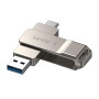 Lexar D40E Double Clé USB 3.2 Type-C, USB-A/C, 64Go, Champagne Argent | clé USB-C Flash Drive Matériau métallique Pivotant Conce