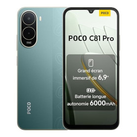 XIAOMI POCO C81 Pro Smartphone 4+256 Go Batterie 6000mAh - Vert | Écran immersif 6,9" 120Hz, double caméra IA 13 Mpx, 1 an de ga