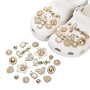 AYZDJ Lot de 20 breloques de chaussures pour sabots, décorations de chaussures en métal avec strass scintillants pour femmes et