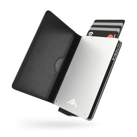 Stealth Wallet - Porte-Cartes Pop-up minimalistes avec boîte-Cadeau - Porte-Cartes de crédit en Aluminium léger et Fin avec Bloc