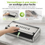 Bonsenkitchen Machine Sous Vide, Soudure 5mm Étanche Anti-Fuite | Acier Inoxydable, Une Main & Pulse Sec/Humide, 1 Rouleau de Sa