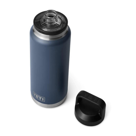 YETI Rambler Bottle Chug, Vacuum Insulated Stainless Steel Bottle with Chug Cap, Navy, 36 oz (1065 ml)
