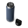 YETI Rambler Bottle Chug, Vacuum Insulated Stainless Steel Bottle with Chug Cap, Navy, 36 oz (1065 ml)