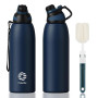 Fjbottle Gourde Isotherme avec Couvercle Magnétique - 400ml/600ml/800ml/1L/1.5L - Bouteille Isotherme Étanche sans BPA, Gourde I