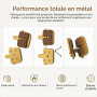 Plaquettes de Frein Entièrement Métalliques pour Trottinette Électrique | Compatible avec Ninebot Max G3 G3D G3E, 33,8 x 29,3 x