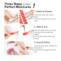 Wahrshei Autocollant Ongles Gel UV, 20 pcs Gombre Rose Stickers Ongle Gel Semi-durci Bandes d'ongles Autoadhésif Pour Design Man