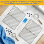 Lot de 2 grilles de refroidissement rectangulaires en acier inoxydable pour pâtisserie, rôtir, refroidir, griller, passe au lave