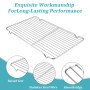 PULIANGLIU 2 Pcs Grilles de Refroidissement 30x20 cm en INOX | Grilles de Cuisson et Pâtisserie pour Gâteaux, Pain, Rôtissage, S
