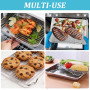 PULIANGLIU 2 Pcs Grilles de Refroidissement 30x20 cm en INOX | Grilles de Cuisson et Pâtisserie pour Gâteaux, Pain, Rôtissage, S