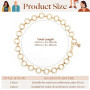 MELLIEX Ceinture Chaine pour Femme, Chaîne de Taille en Métal Réglable Ceinture Tendance pour Robe, Jeans, Cowgirl(Dorée/Argent)