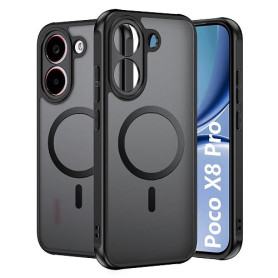 FDHYFGDY Coque pour Xiaomi Poco X8 Pro Magnétique Coque Protection, Case Rigide en PC Ultra-Mince et Résistante aux Rayures + Si