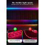 ezmyma Neon Rubans LED 5M, Bandes LED RGBIC, Contrôle Intelligent par App, Flexible Étanche Découpable, Synchronisation Musique,