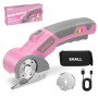 SHALL Ciseaux électriques sans fil 4 V，Ciseaux Couture Tissu, éclairage LED et lame de rechange – Cutter rotatif rechargeable po