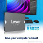 Lexar NS100 2,5" SATA III 6Gb/s SSD 1To Interne, disque dur SSD Jusqu'à 550 Mo/s en Lecture, pour ordinateur portable, ordinateu
