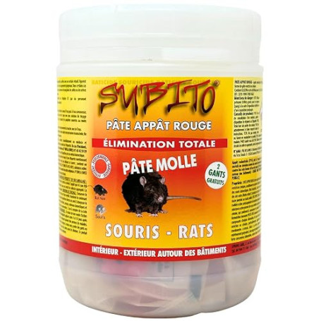 Raticide Professionnel Puissant 150g - Élimination Rapide des Rats et Souris – Appât/Poison Haute Appétence Foudroyant - Utilisa