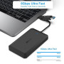 BENFEI Boîtier Externe pour Disque Dur 2,5", boîtier USB 3.2 Gen 1 5Gbps pour SATA HDD et SSD de 2,5'' et 7/9,5 mm, USB C/A 2 en