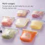 Nuliie Silicone Sachet Conservation Lait Maternelle Lot de 7, Doublement Étanches Sac Congelation Lait Maternel, Sans BPA Sacs à