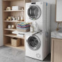 Kit de Superposition Universel pour Lave-linge et Sèche-linge 60 cm | Design Invisible Cadre en Acier Robuste de Sans Assemblage