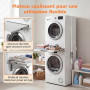 Kit de Superposition Universel pour Lave-linge et Sèche-linge 60 cm | Design Invisible Cadre en Acier Robuste de Sans Assemblage