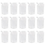 Lot de 15 Pochettes pour Boissons et 2 Entonnoirs, Pochette de Boisson en Plastique Réutilisables, Sachets de Boissons Transpare