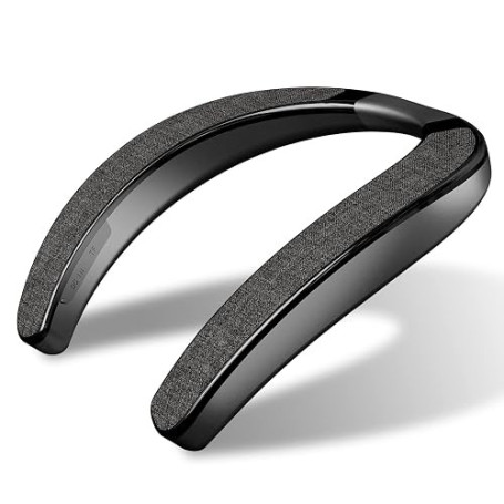 Smalody Haut-Parleur Bluetooth Portable Tour de Cou sans Fil Théâtre Son | 12h d'écoute, son stéréo 3D, micro intégré, enceinte