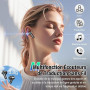 AI Écouteur Traducteur Instantané 164 Langues, ANC/ENC Réduction du Bruit | 7 Modes de Traduction, Écran Tactile LED, IPX7 Étanc