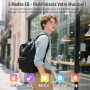 AI Écouteur Traducteur Instantané 164 Langues, ANC/ENC Réduction du Bruit | 7 Modes de Traduction, Écran Tactile LED, IPX7 Étanc