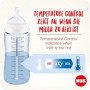 Nuk First Choice+ Lot de 3 biberons pour bébé de 0 à 6 mois, contrôle de la température, anti-coliques, 300 ml, sans BPA, tétine