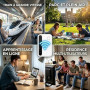 Routeur WiFi Portable 5G WiFi 6, Modem Hotspot Mobile | Batterie 2100mAh, Jusqu'à 300Mbps, Prend en Charge 20 Appareils, Nano SI