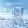 COMFEE' 99L Congelateur Coffre, Conversion Congélateur/Réfrigérateur, Blanc | Congélateur Coffre Autonome, Compresseur Inverter,