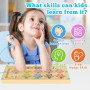 Jouet Labyrinthe Magnétique Enfant,Jeux Montessori 3 Ans en Bois Apprendre Les Couleurs Jeu de Comptage,Crème Glacée Jeux Aimant