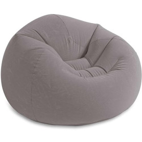 Intex 68579NP Pouf Gonflable Beanless, Gris, 107cm x 104cm x 69cm