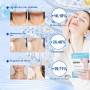 Masque Cou et Décolleté, Masque Collagene Cou et Décolleté, 10 Pièces | Masque Double Menton con Acide Hyaluronique, Raffermissa