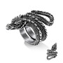 Bestyle Bague Homme Femme Serpent/Dragon Bijoux Viking Anneaux Hip Pop Bague Rock Punk Bague Homme Animaux Acier Inoxydable Arge