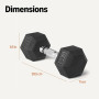 Amazon Basics Rubber Encased Hex Dumbbell Weights Set