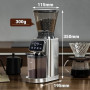 AMZCHEF Moulin à Café Électrique avec 48 Réglages de Mouture, Système Antistatique, Écran Tactile LCD, Réservoir à Grains 300 g,