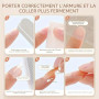 GlamRays 24 pièces 3D Fleurs Faux Ongles Brun Doré Léopard Ombré Press on Ongles Semi-Faits Main Automne Hiver Fêtes Gel Acryliq