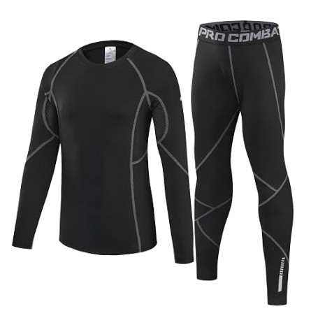 Leeboom sous-vêtements Thermiques pour Enfants Ensemble de sous-Vêtements | Rapide Fonctionnel De sous-vêtement Thermiques pour