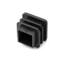 QWORK® 20 PCS 2 x 2 cm Embout de Bouchon en Plastique Noir carré pour Tube de Tuyau, Jambe de Chaise