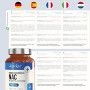 NAC N-Acétyl-Cystéine 600 mg par Dose | 180 Gélules | 6 Mois d'Approvisionnement | Gélules Faciles à Avaler ou à Ouvrir | Complé