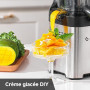 AMZCHEF Extracteur de Jus Juicer 120mm Grande Bouche, Presse Agrume Électrique Anti-Blocage 60Tr/Min, Jus Fruits et Légumes Haut