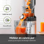 AMZCHEF Extracteur de Jus Juicer 120mm Grande Bouche, Presse Agrume Électrique Anti-Blocage 60Tr/Min, Jus Fruits et Légumes Haut