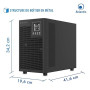 Atlantis onduleur on-Line Faible Bruit 3000VA/2100W, Onda Double Conversion | onde sinusoïdale pure, 75% plus silencieux , Gelid